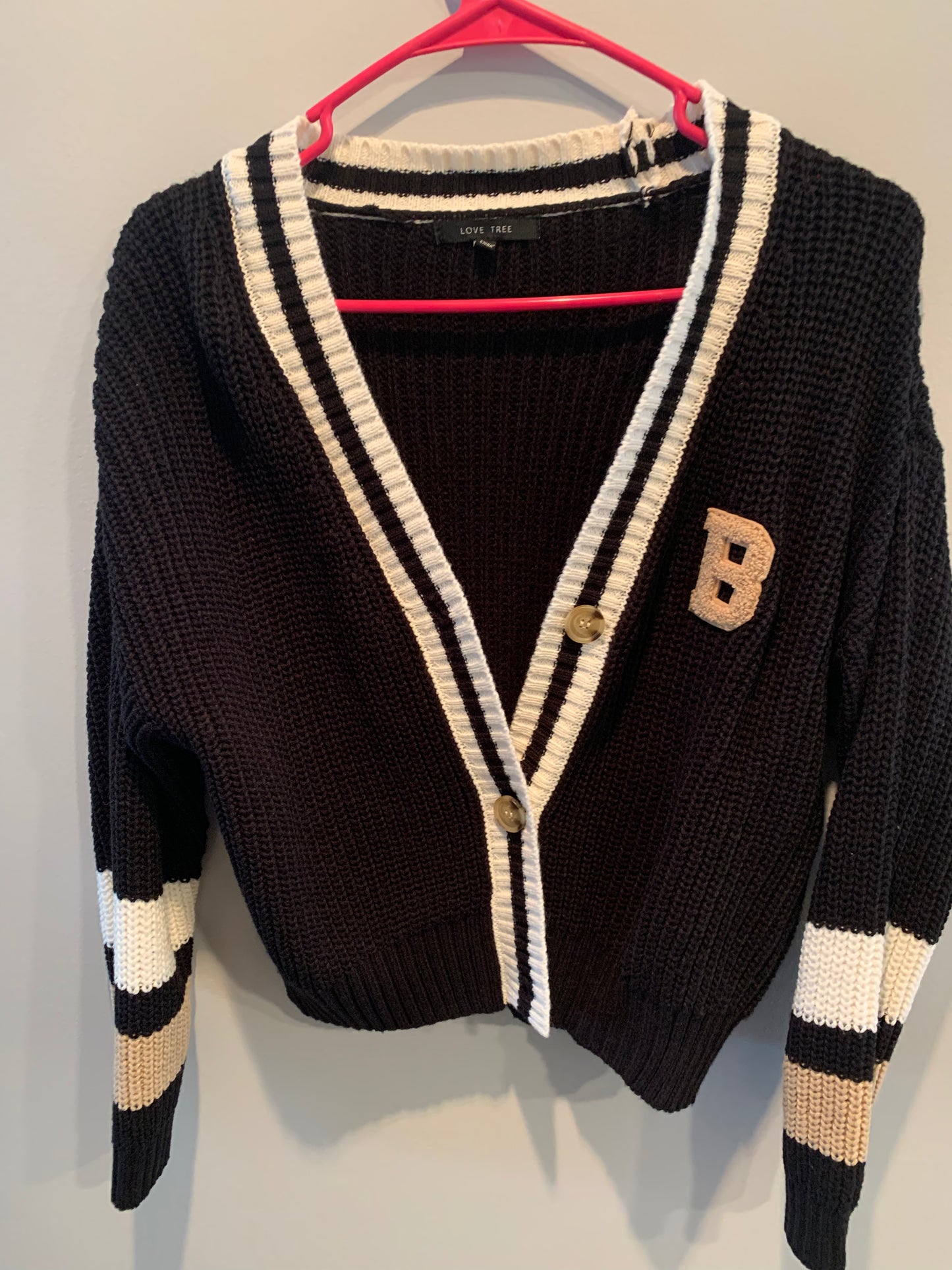 B Black Button Up Sweater