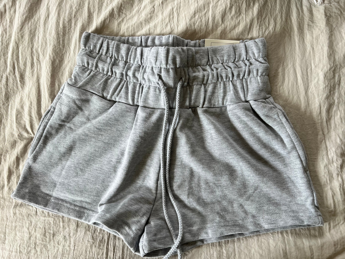 Grey Tie Shorts