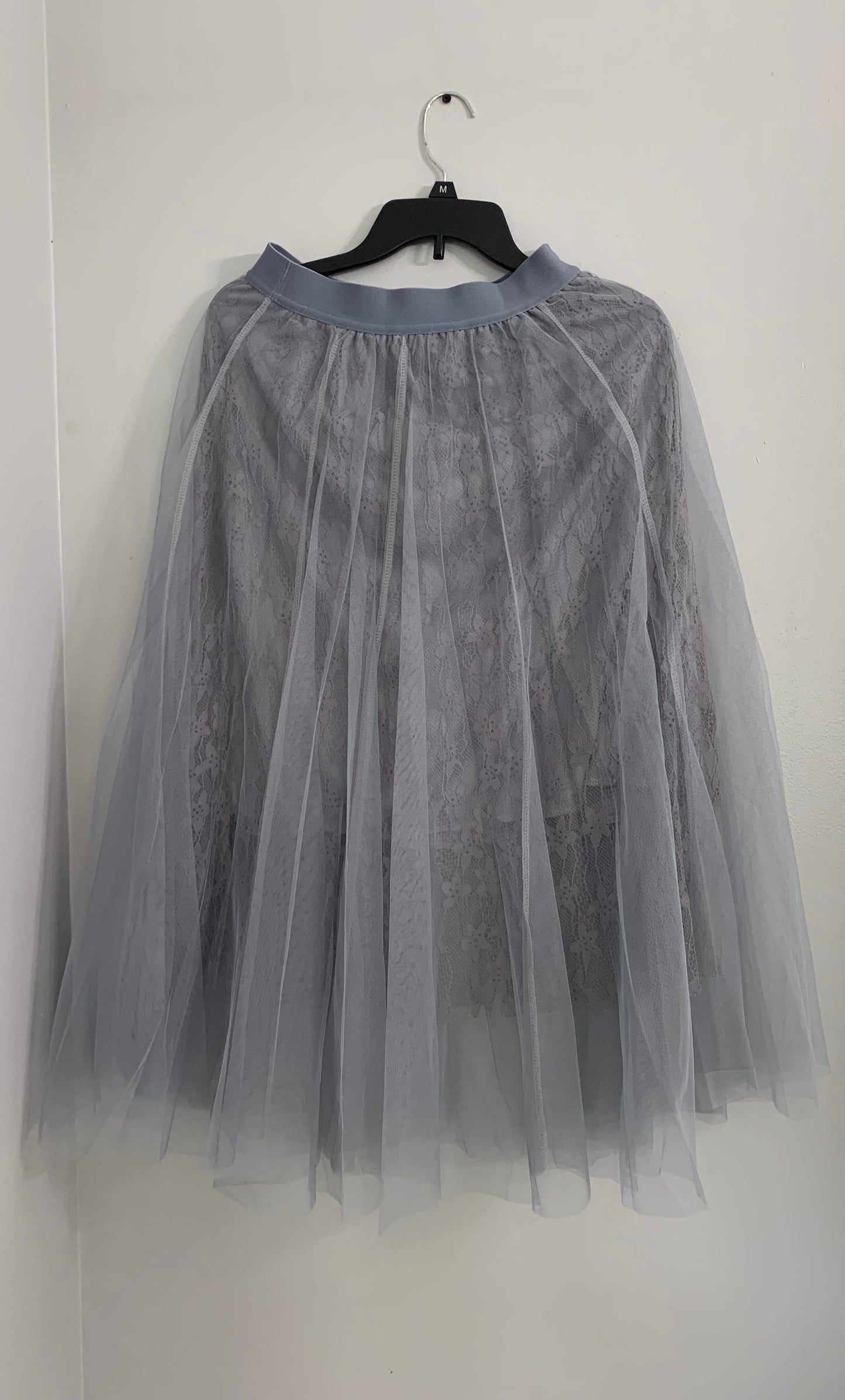 Grey Floral Skirt