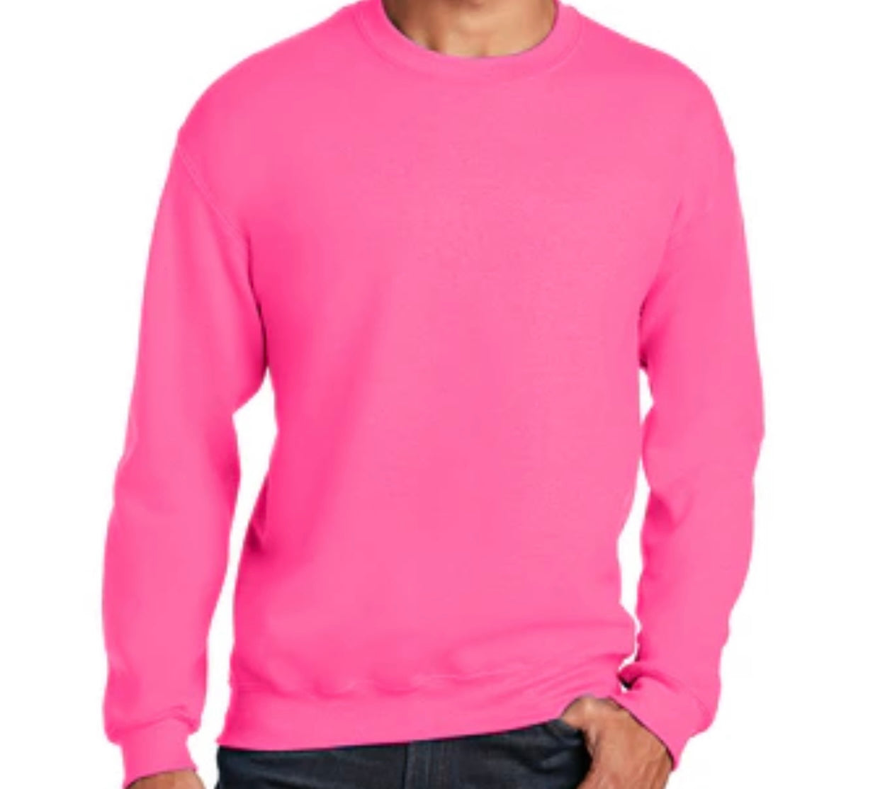 Plain Bright Pink Sweatshirt
