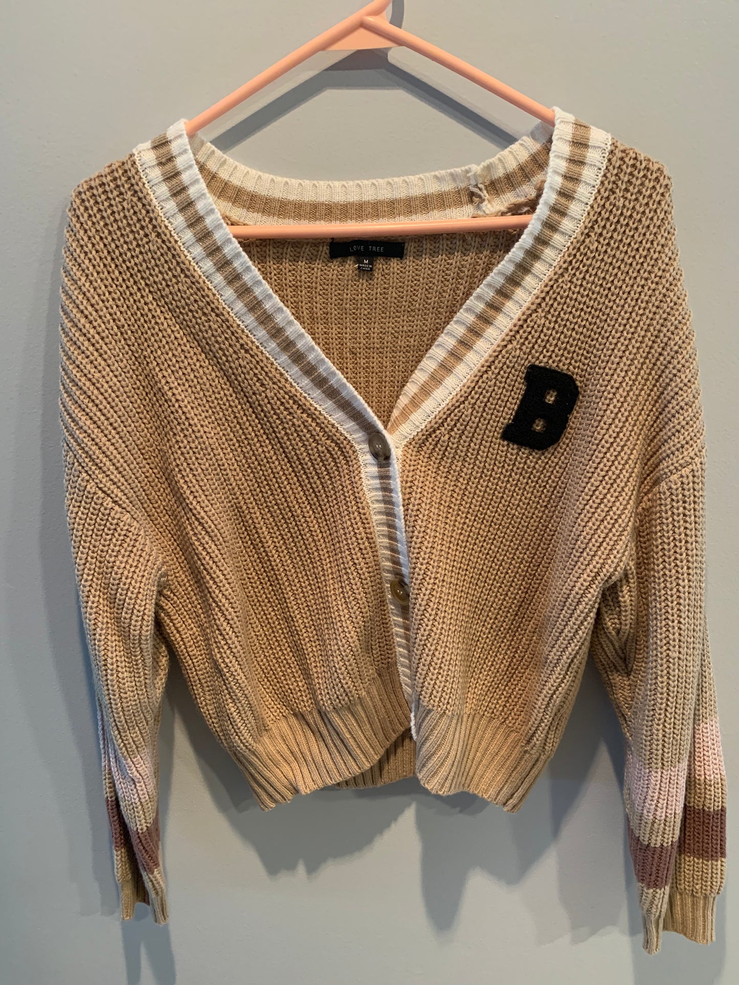 B Tan Button Up