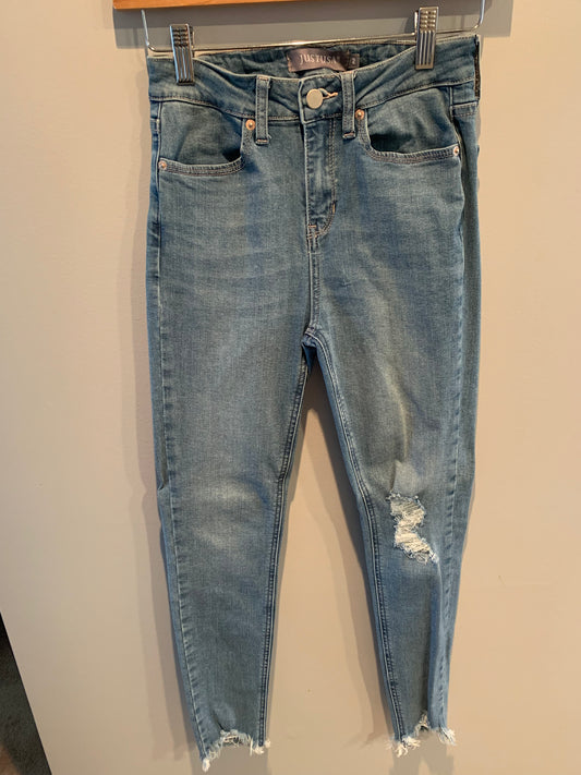 Medium Wash Ripped Skinny Jeans