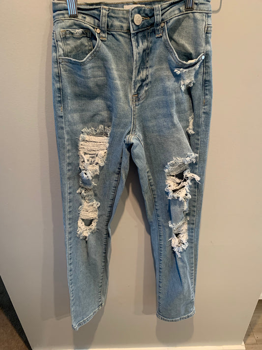 Very Distressed Mom Jeans