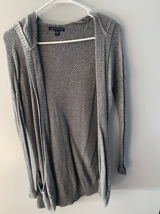 Grey Hooded Cardigan