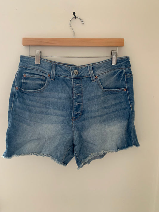 High Button Up Shorts