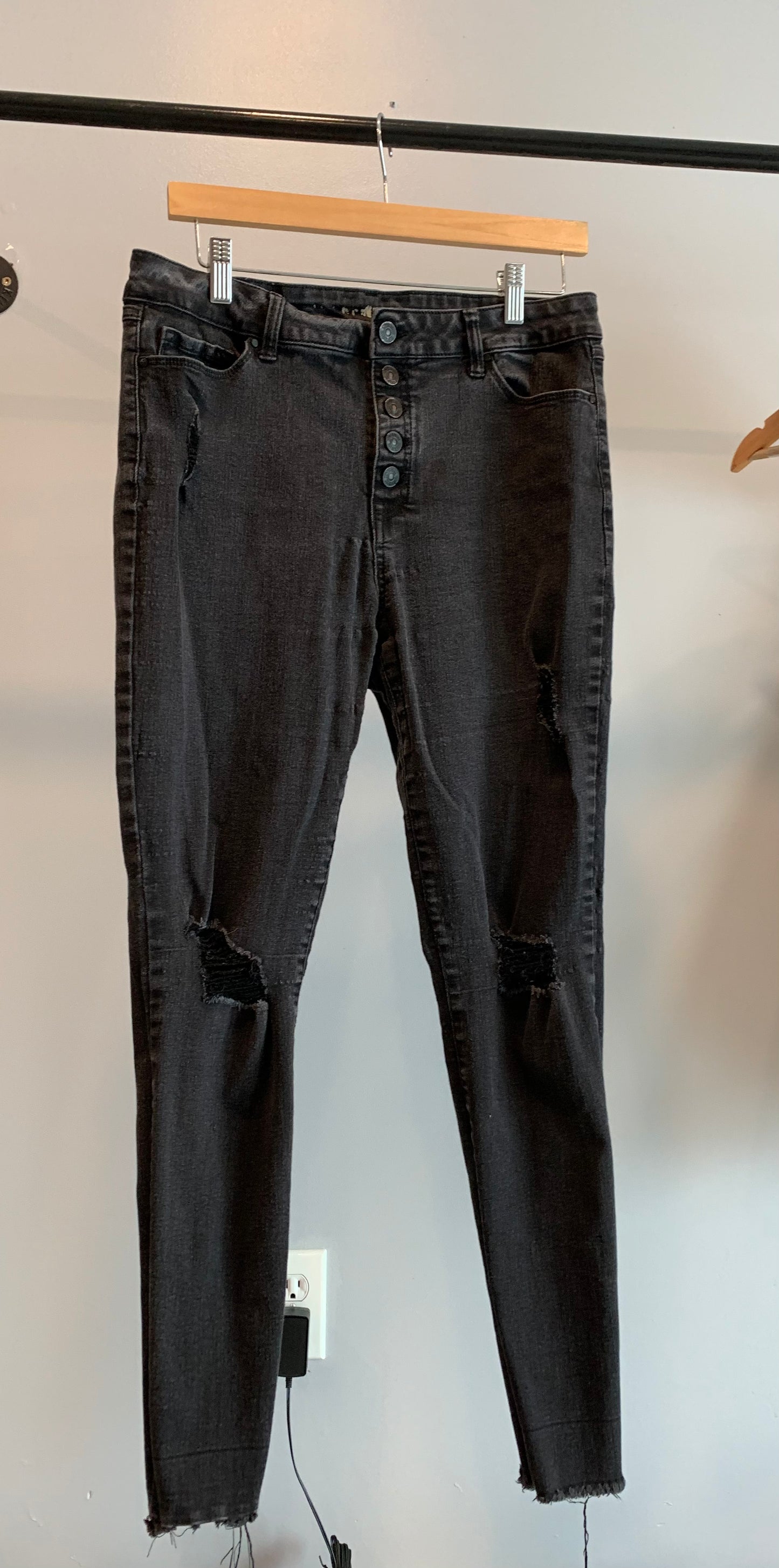 Black Button Up Jeans