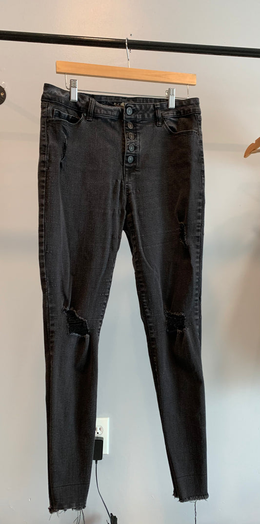Black Button Up Jeans