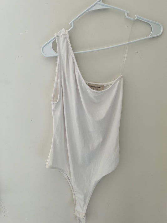 White One Shoulder Bodysuit